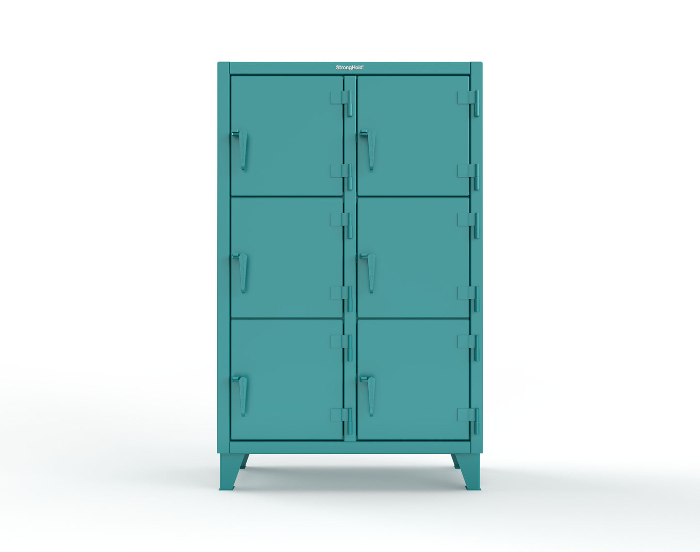 Extreme Duty 12 GA Triple-Tier Locker with 6 Compartments, 42 in. W x 18in. D x 68 in. H - 3.55-18-3TMT-5021