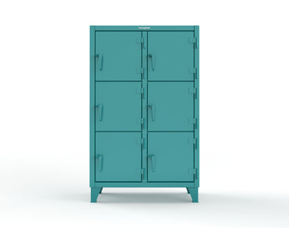 Extreme Duty 12 GA Triple-Tier Locker with 6 Compartments, 42 in. W x 18in. D x 68 in. H - 3.55-18-3TMT-5021