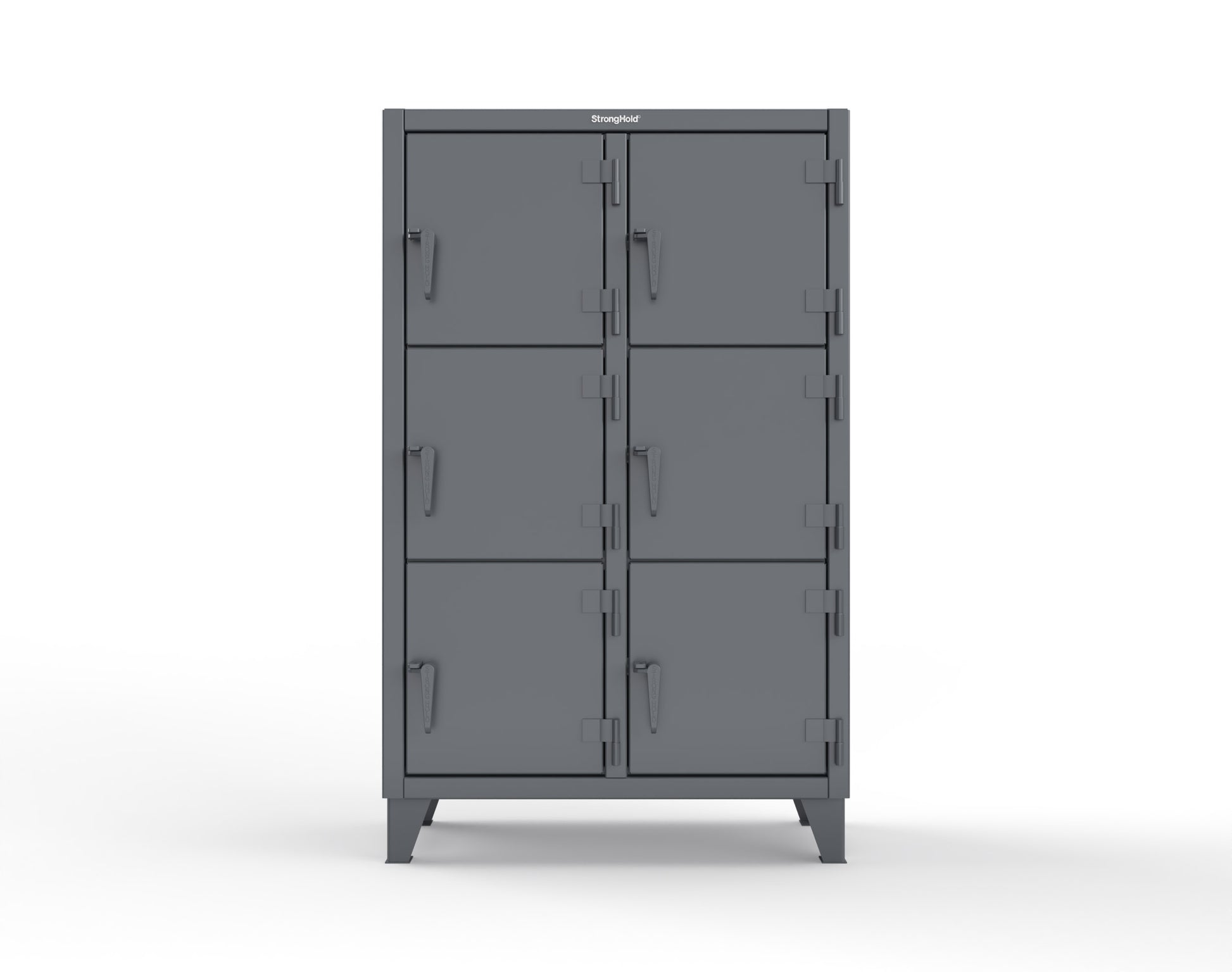 Extreme Duty 12 GA Triple-Tier Locker with 6 Compartments, 42 in. W x 18in. D x 68 in. H - 3.55-18-3TMT-7024