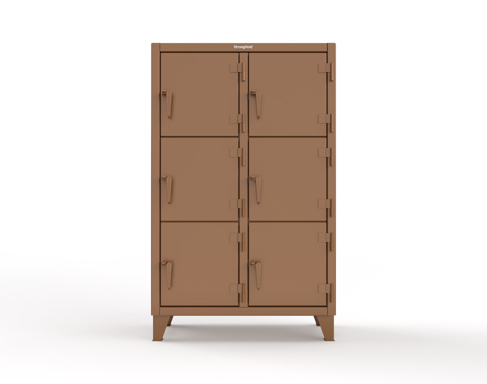 Extreme Duty 12 GA Triple-Tier Locker with 6 Compartments, 42 in. W x 18in. D x 68 in. H - 3.55-18-3TMT-8025