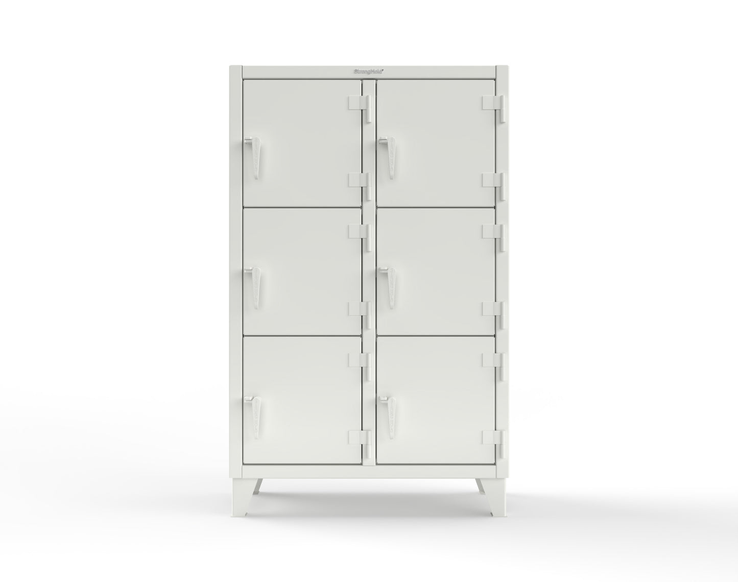 Extreme Duty 12 GA Triple-Tier Locker with 6 Compartments, 42 in. W x 18in. D x 68 in. H - 3.55-18-3TMT-9003