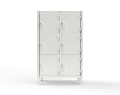 Extreme Duty 12 GA Triple-Tier Locker with 6 Compartments, 42 in. W x 18in. D x 68 in. H - 3.55-18-3TMT-9003