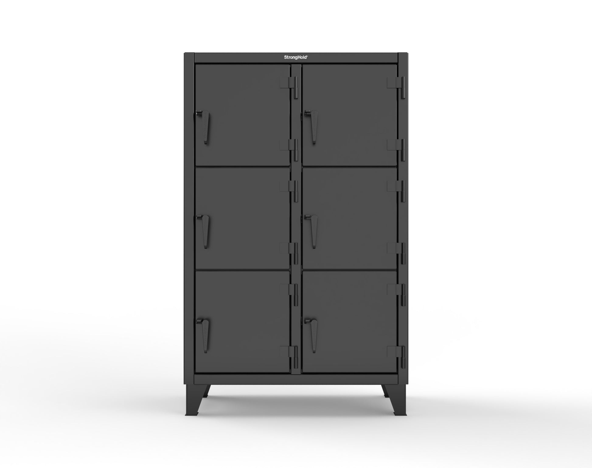 Extreme Duty 12 GA Triple-Tier Locker with 6 Compartments, 42 in. W x 18in. D x 68 in. H - 3.55-18-3TMT-9005
