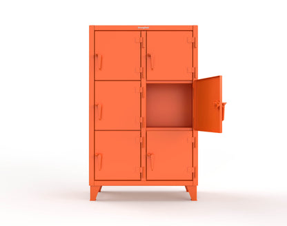 Extreme Duty 12 GA Triple-Tier Locker with 6 Compartments, 42 in. W x 18in. D x 68 in. H - 3.55-18-3TMT-2004