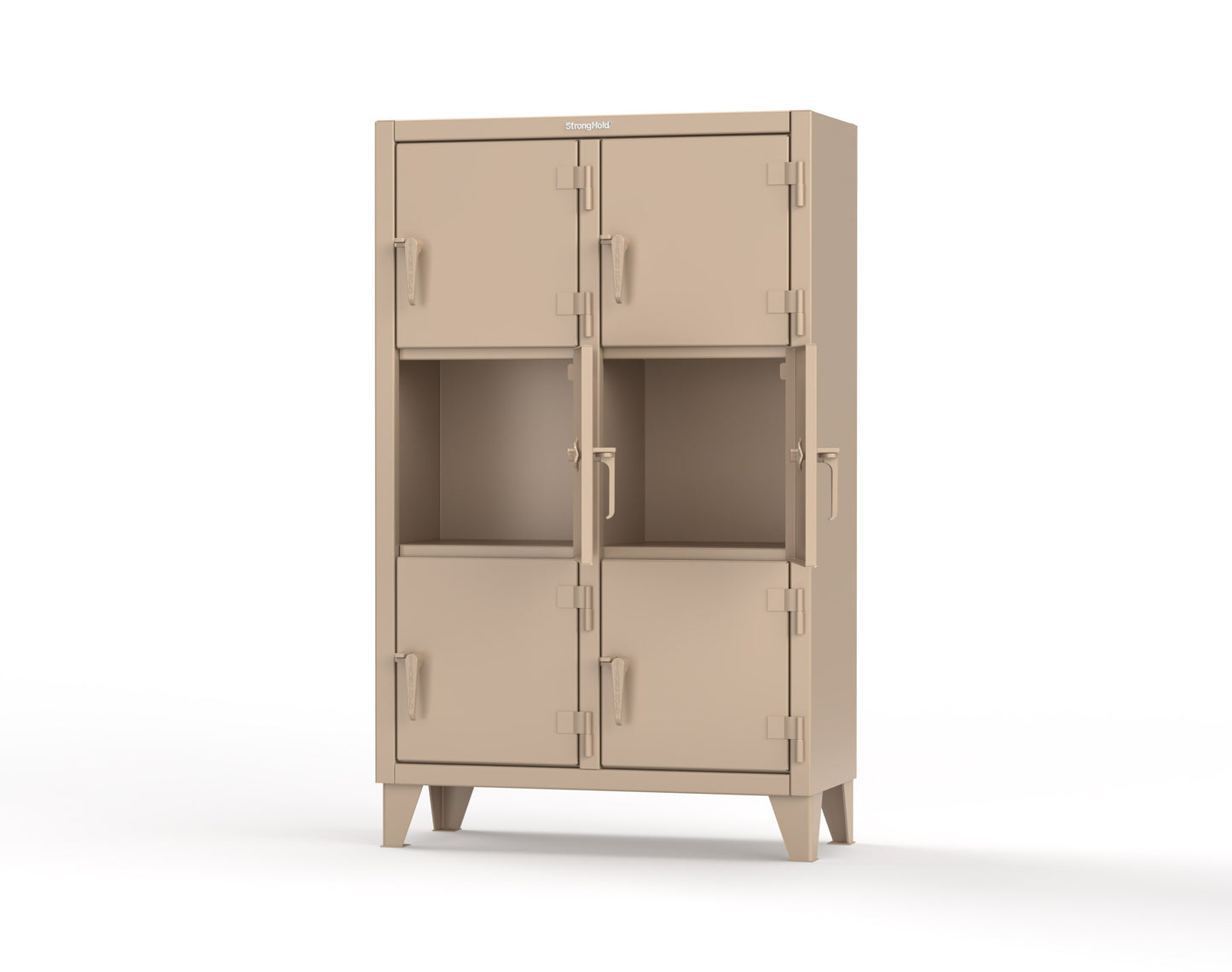 Extreme Duty 12 GA Triple-Tier Locker with 6 Compartments, 42 in. W x 18in. D x 68 in. H - 3.55-18-3TMT-1019