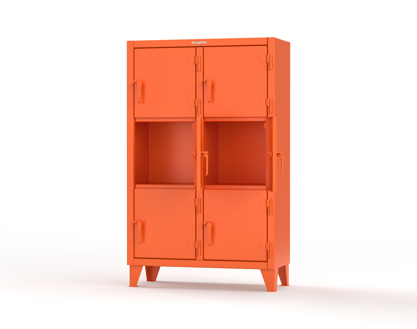 Extreme Duty 12 GA Triple-Tier Locker with 6 Compartments, 42 in. W x 18in. D x 68 in. H - 3.55-18-3TMT-2004