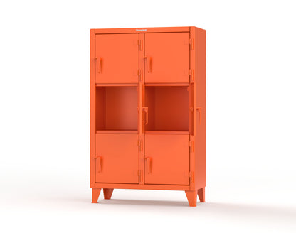 Extreme Duty 12 GA Triple-Tier Locker with 6 Compartments, 42 in. W x 18in. D x 68 in. H - 3.55-18-3TMT-2004