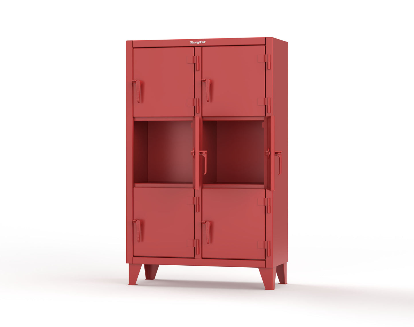 Extreme Duty 12 GA Triple-Tier Locker with 6 Compartments, 42 in. W x 18in. D x 68 in. H - 3.55-18-3TMT-3001