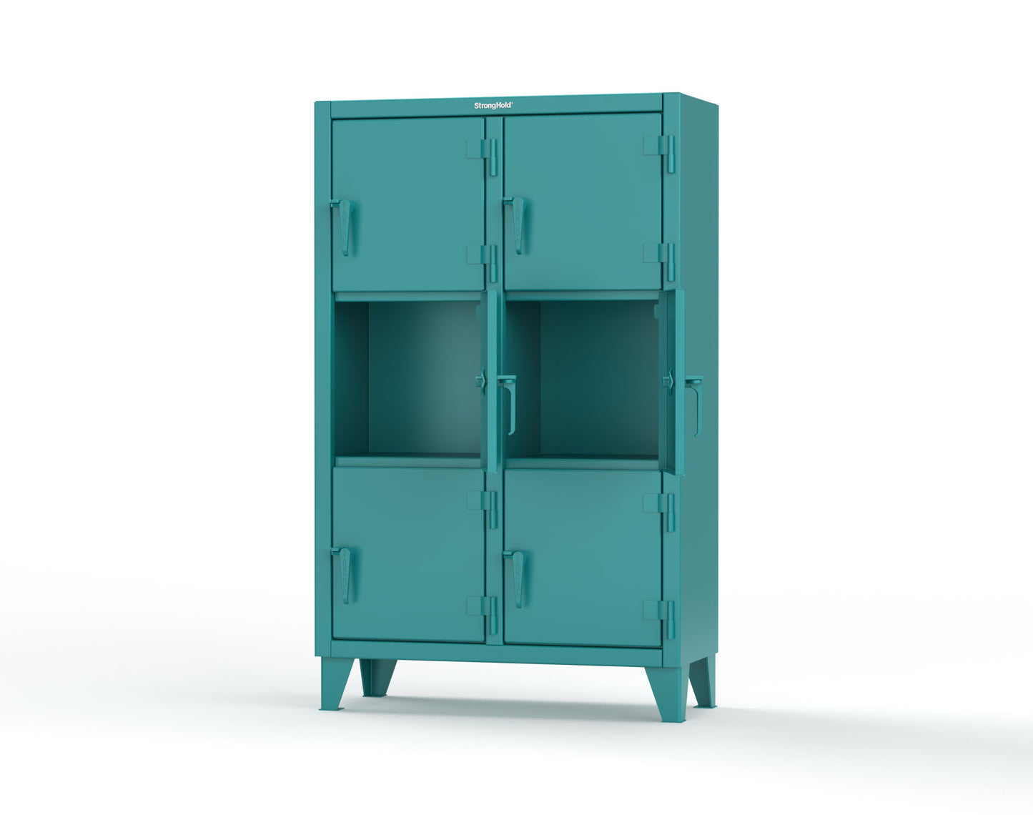 Extreme Duty 12 GA Triple-Tier Locker with 6 Compartments, 42 in. W x 18in. D x 68 in. H - 3.55-18-3TMT-5021