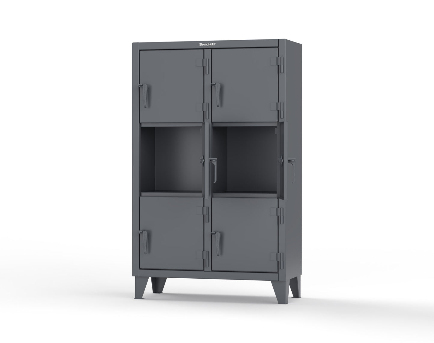 Extreme Duty 12 GA Triple-Tier Locker with 6 Compartments, 42 in. W x 18in. D x 68 in. H - 3.55-18-3TMT-7024