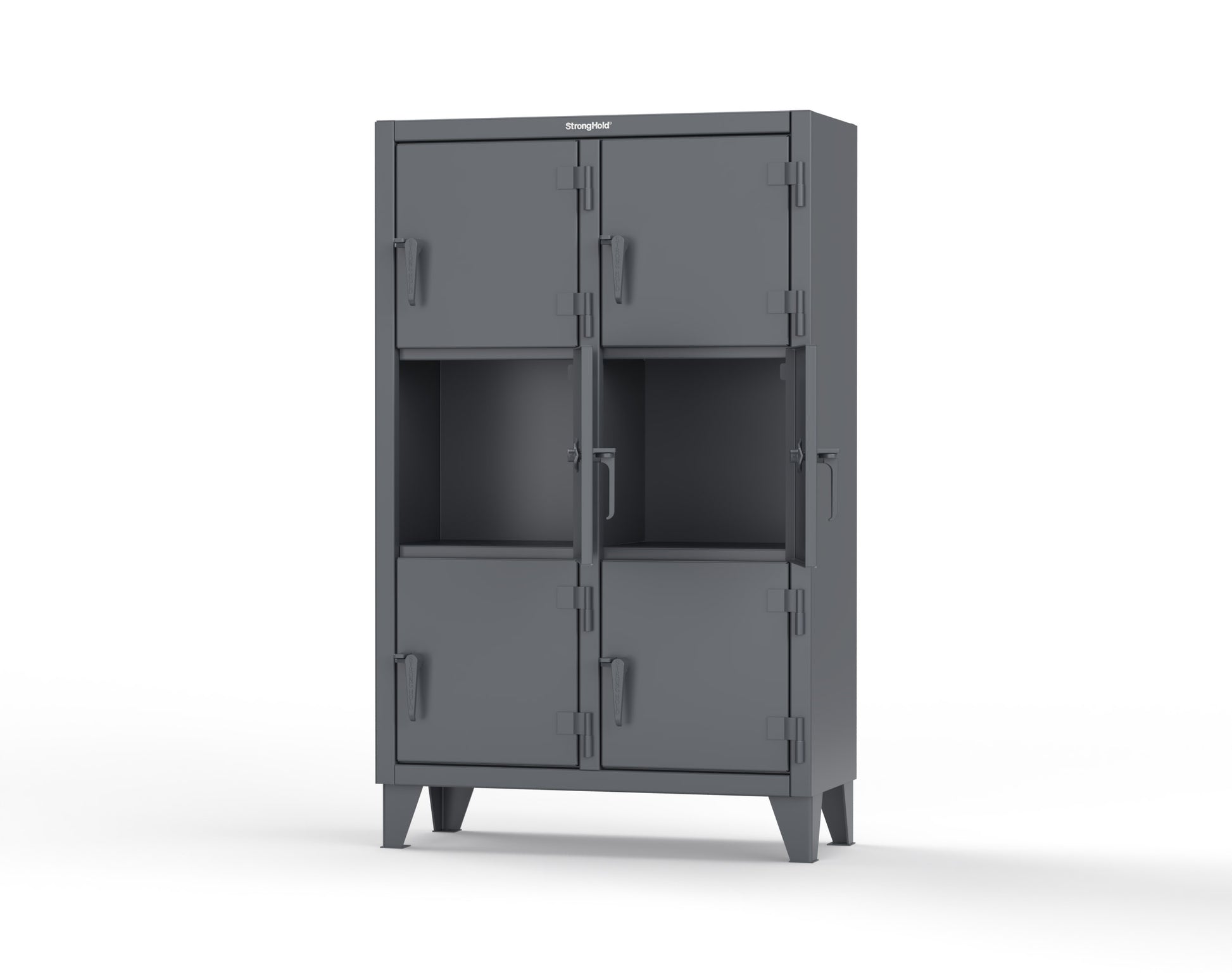 Extreme Duty 12 GA Triple-Tier Locker with 6 Compartments, 42 in. W x 18in. D x 68 in. H - 3.55-18-3TMT-7024