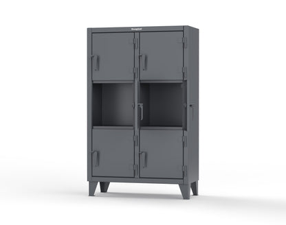 Extreme Duty 12 GA Triple-Tier Locker with 6 Compartments, 42 in. W x 18in. D x 68 in. H - 3.55-18-3TMT-7024