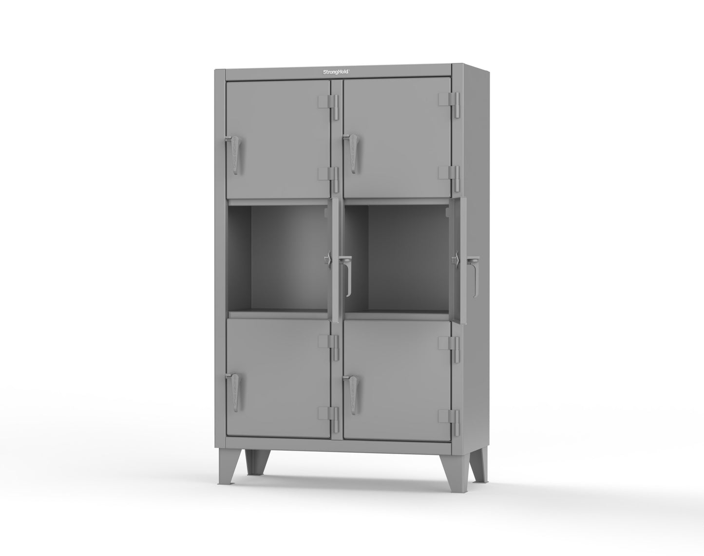 Extreme Duty 12 GA Triple-Tier Locker with 6 Compartments, 42 in. W x 18in. D x 68 in. H - 3.55-18-3TMT-7037