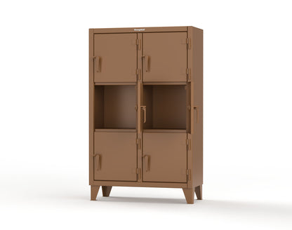 Extreme Duty 12 GA Triple-Tier Locker with 6 Compartments, 42 in. W x 18in. D x 68 in. H - 3.55-18-3TMT-8025