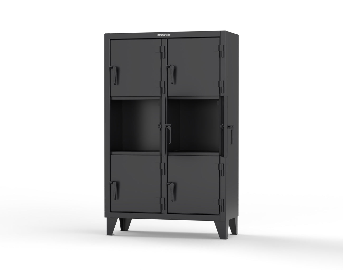 Extreme Duty 12 GA Triple-Tier Locker with 6 Compartments, 42 in. W x 18in. D x 68 in. H - 3.55-18-3TMT-9005