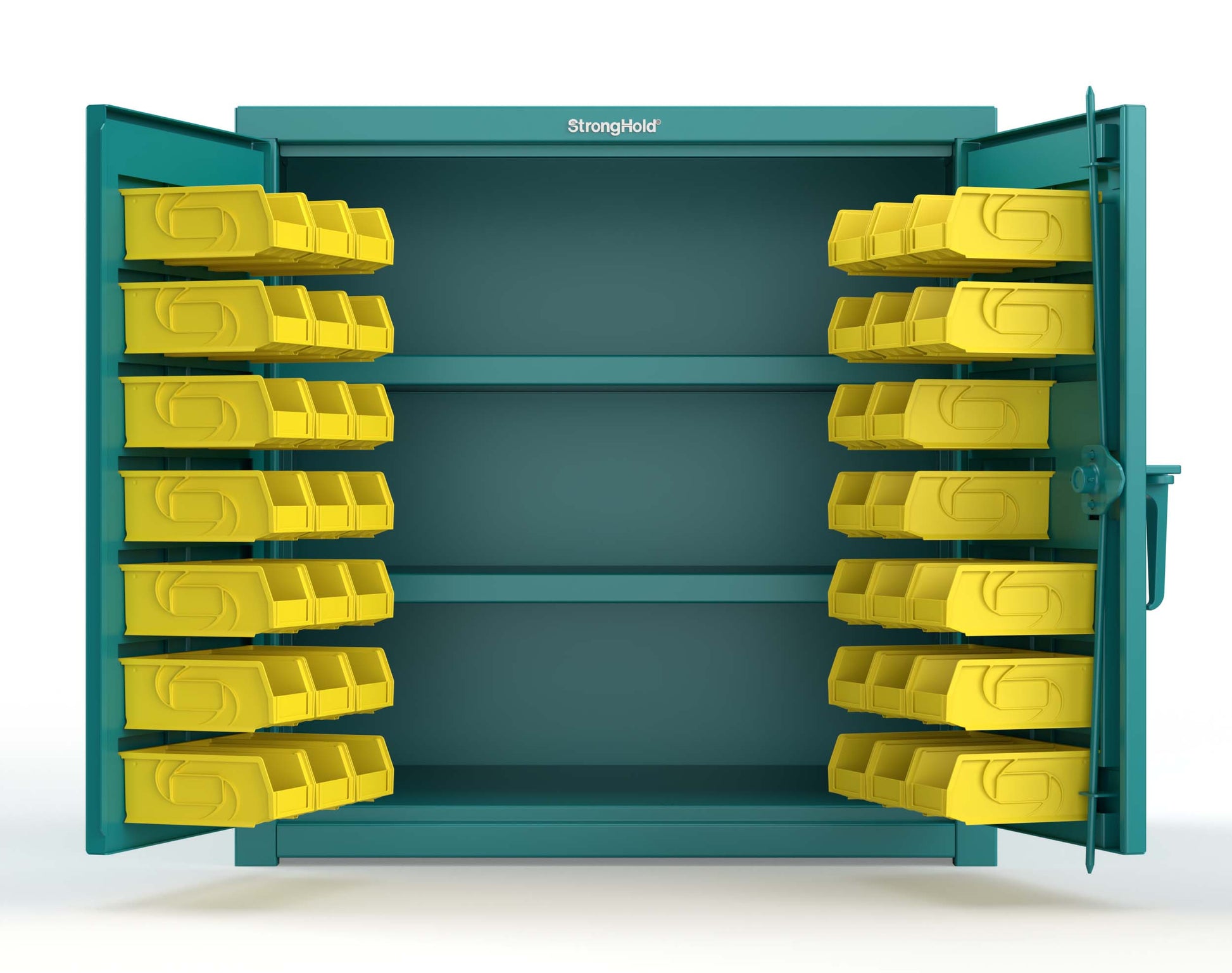 Teal (RAL 5021) / Yellow (RAL 1021)