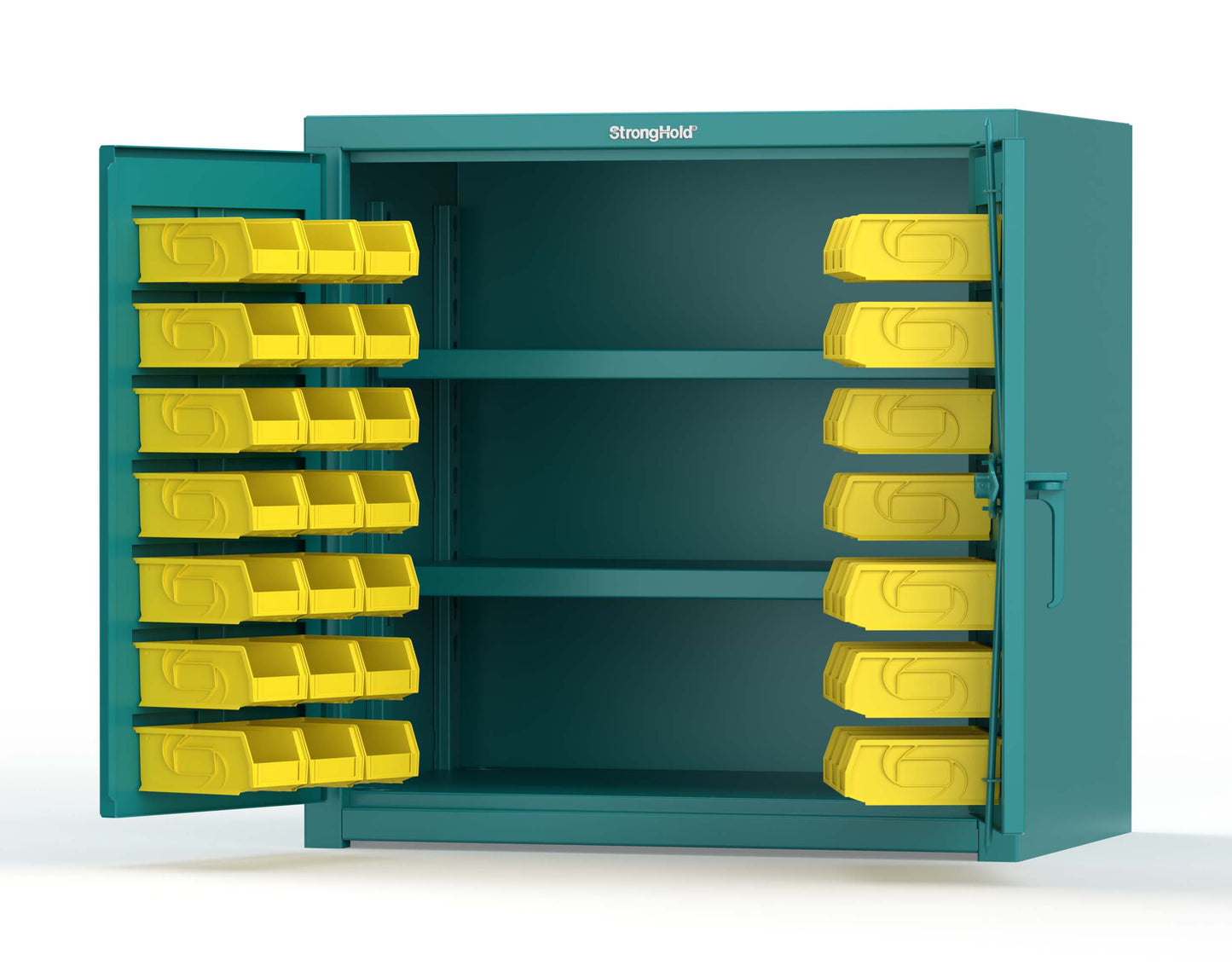 Teal (RAL 5021) / Yellow (RAL 1021)