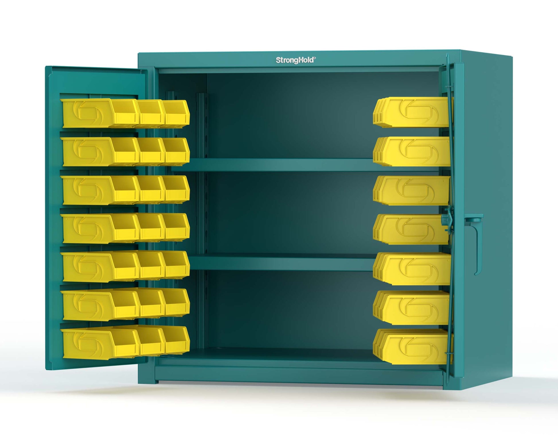 Teal (RAL 5021) / Yellow (RAL 1021)