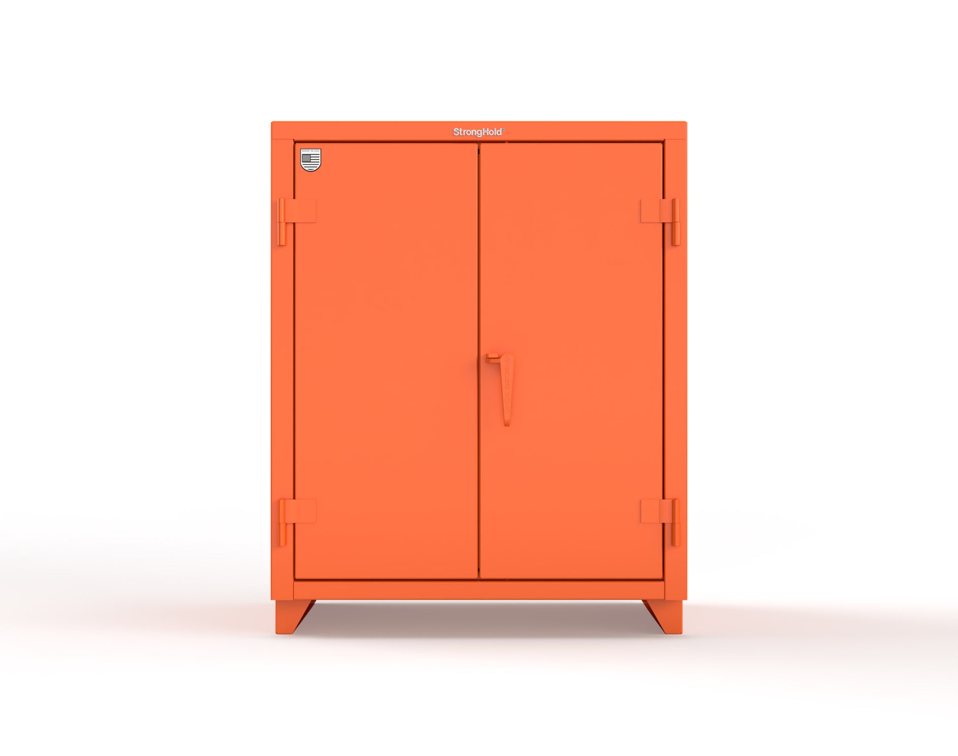 Extra Heavy Duty 14 GA Counter-Height Cabinet with 2 Shelves - 36 In. W x 24 In. D x 42 In. H - 33.6-242-L-2009