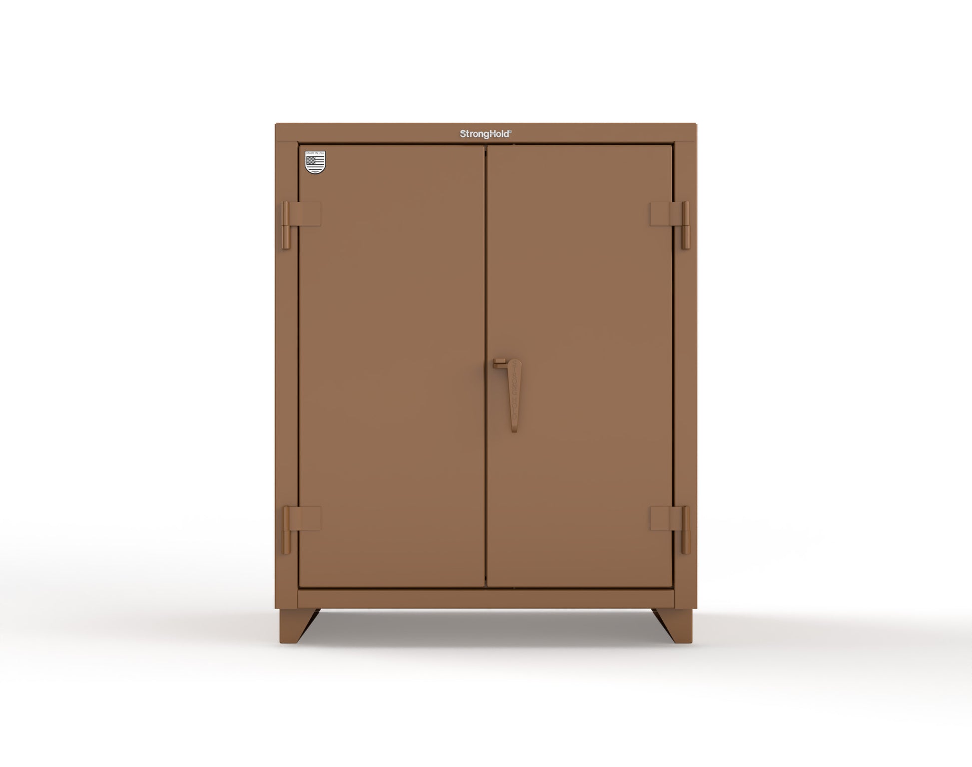Extra Heavy Duty 14 GA Counter-Height Cabinet with 2 Shelves - 36 In. W x 24 In. D x 42 In. H - 33.6-242-L-8008