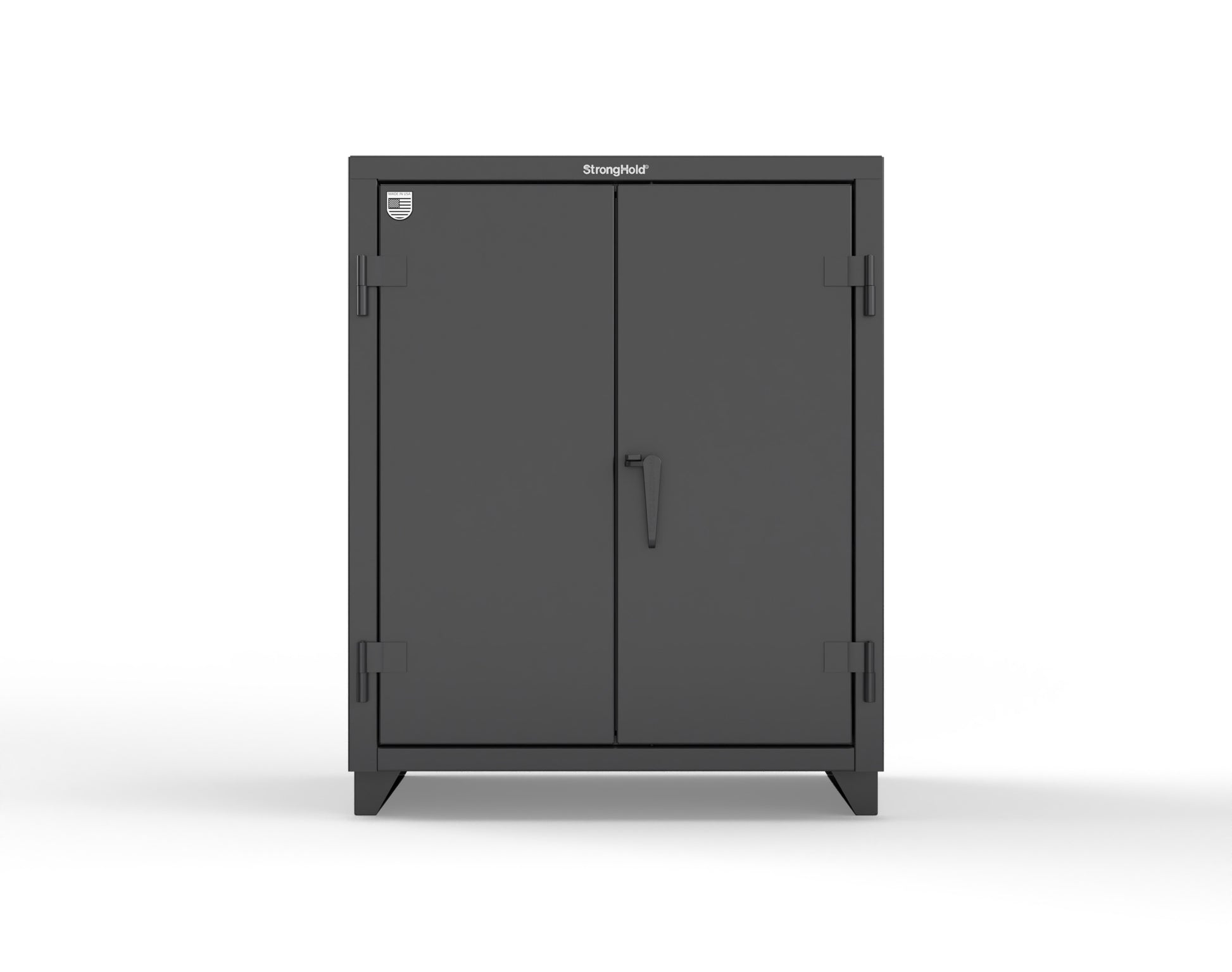 Extra Heavy Duty 14 GA Counter-Height Cabinet with 2 Shelves - 36 In. W x 24 In. D x 42 In. H - 33.6-242-L-9005