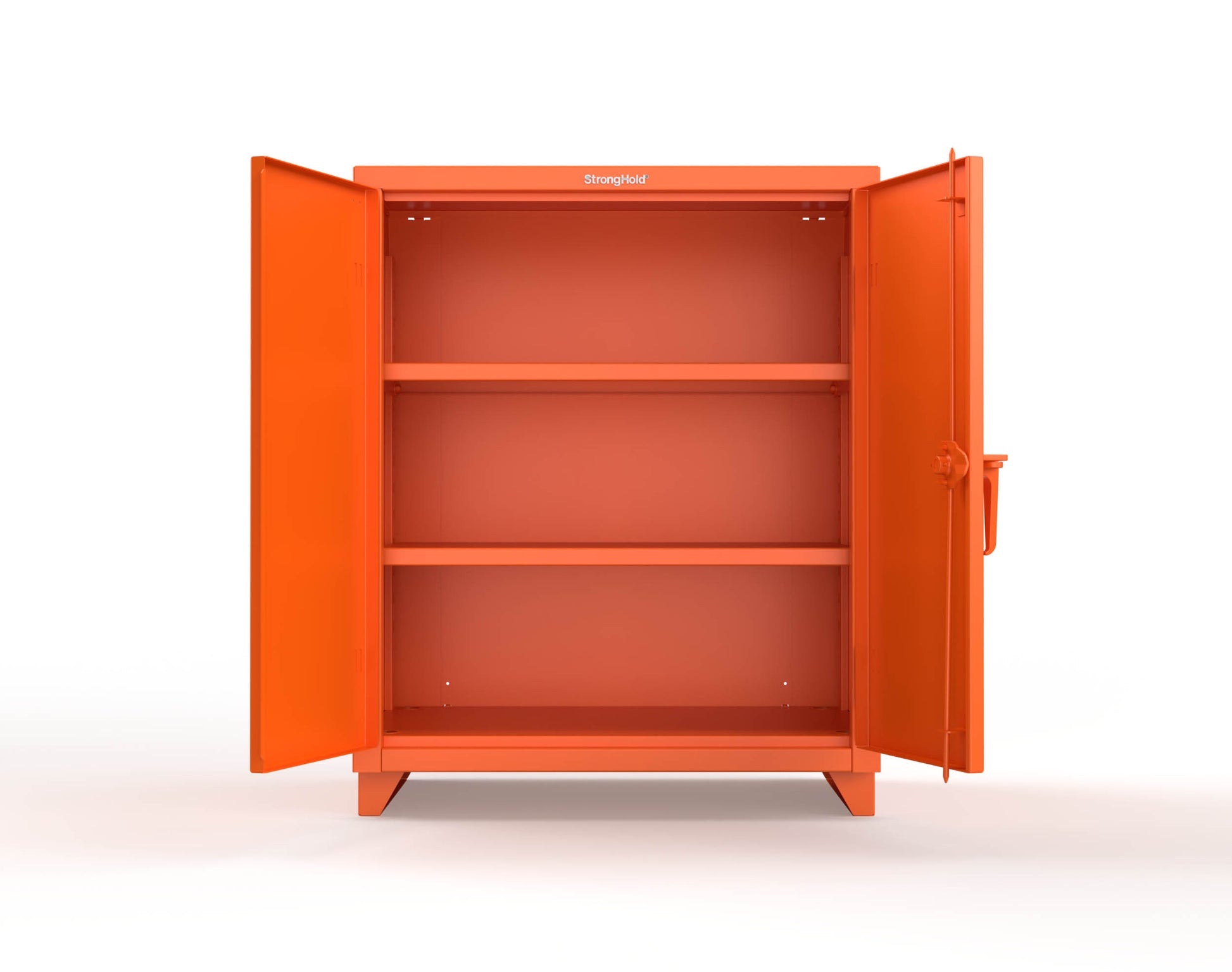 Extra Heavy Duty 14 GA Counter-Height Cabinet with 2 Shelves - 36 In. W x 24 In. D x 42 In. H - 33.6-242-L-2009