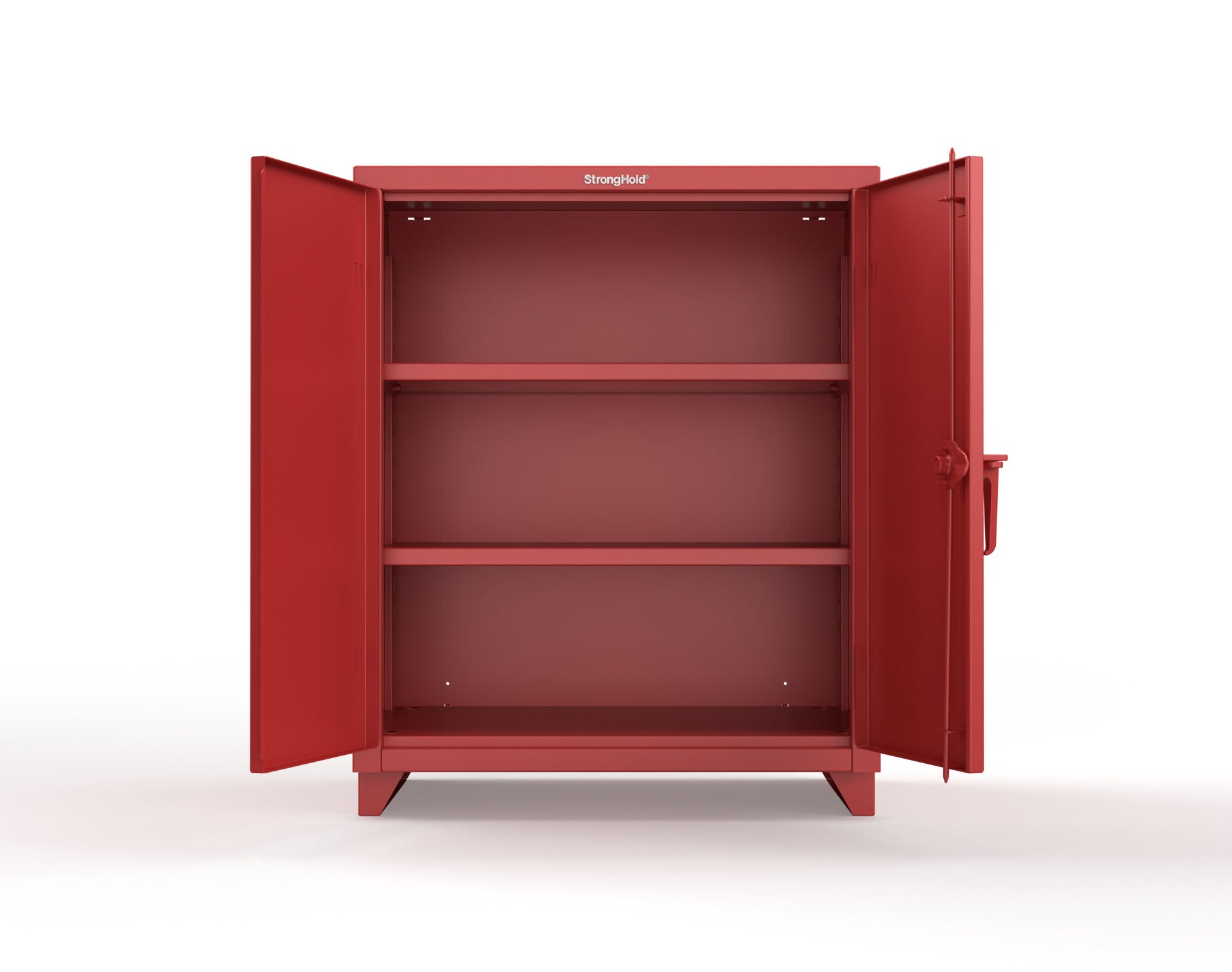Extra Heavy Duty 14 GA Counter-Height Cabinet with 2 Shelves - 36 In. W x 24 In. D x 42 In. H - 33.6-242-L-3001