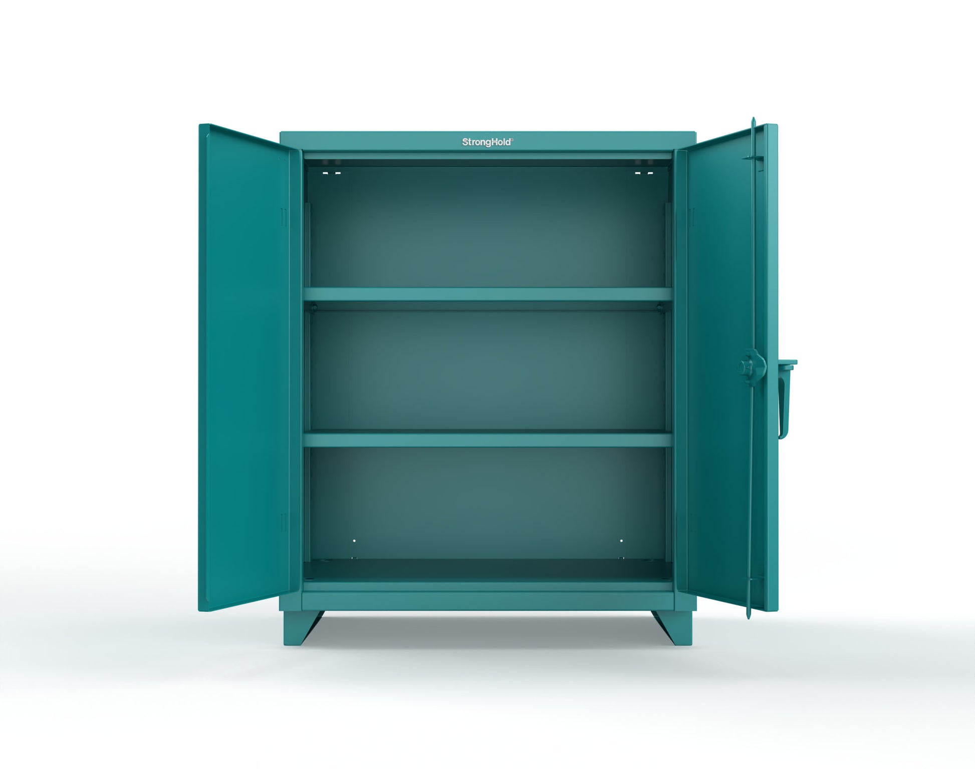Extra Heavy Duty 14 GA Counter-Height Cabinet with 2 Shelves - 36 In. W x 24 In. D x 42 In. H - 33.6-242-L-5021