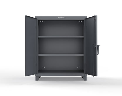 Extra Heavy Duty 14 GA Counter-Height Cabinet with 2 Shelves - 36 In. W x 24 In. D x 42 In. H - 33.6-242-L-7024