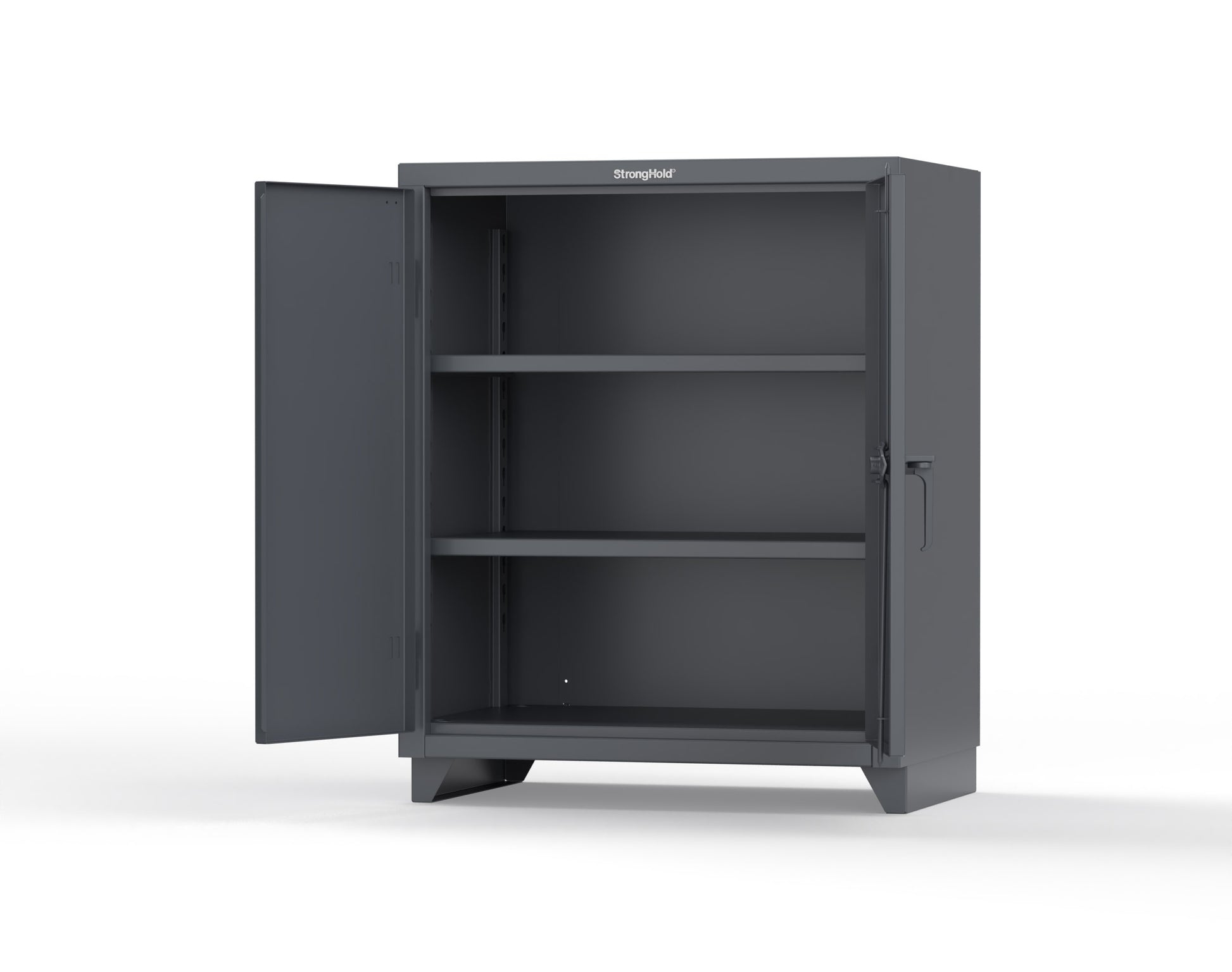 Extra Heavy Duty 14 GA Counter-Height Cabinet with 2 Shelves - 36 In. W x 24 In. D x 42 In. H - 33.6-242-L-7024