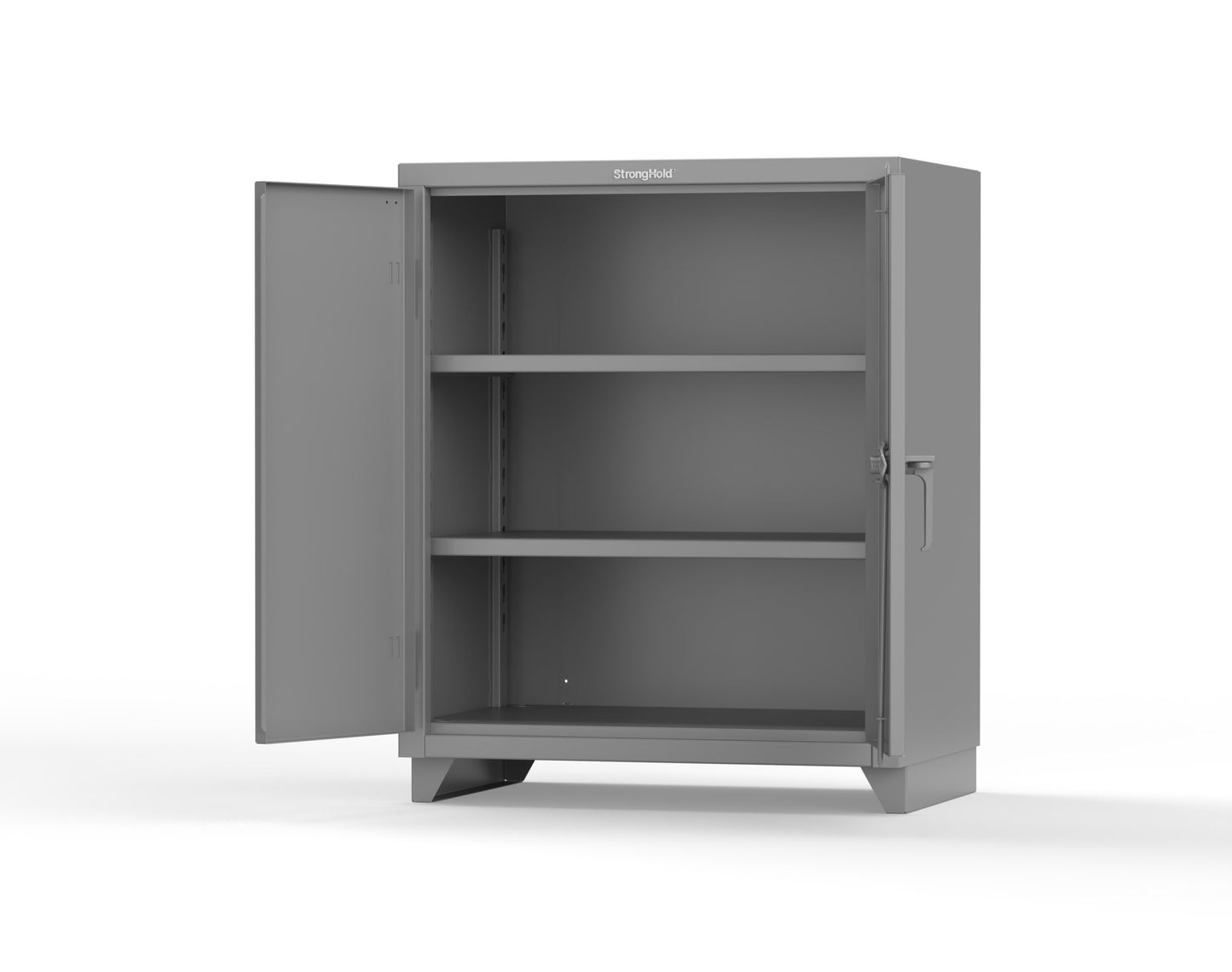Extra Heavy Duty 14 GA Counter-Height Cabinet with 2 Shelves - 36 In. W x 24 In. D x 42 In. H - 33.6-242-L-7037