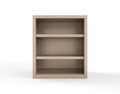 Heavy Duty 18 GA Counter-Height Closed Shelving Unit - 36 in. W x 24 in. D x 42 in. H - 33.6-CSU-242-P-1019