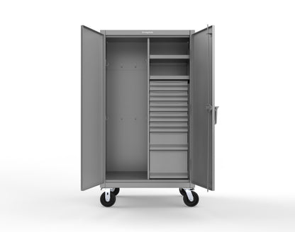 Extreme Duty 12 GA Mobile Rigging Cabinet with 7 Half-Width Drawers, 2 Shelves - 36 in. W x 24 in. D x 68 in. H - 35-242-7/5DB-CA-7037