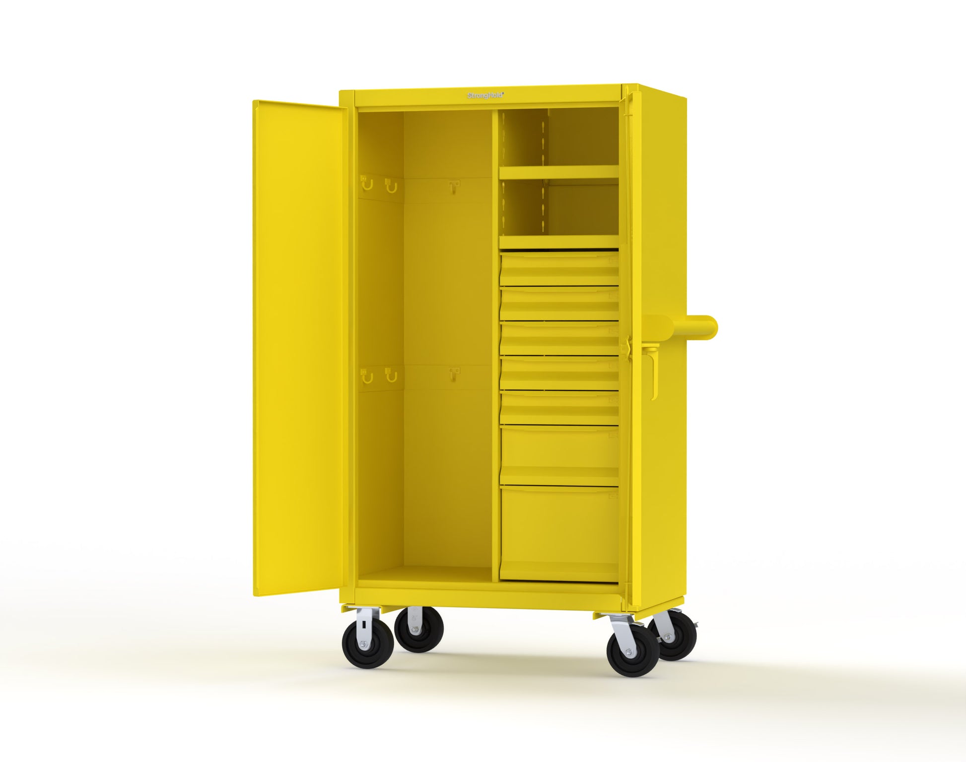 Extreme Duty 12 GA Mobile Rigging Cabinet with 7 Half-Width Drawers, 2 Shelves - 36 in. W x 24 in. D x 68 in. H - 35-242-7/5DB-CA-1021