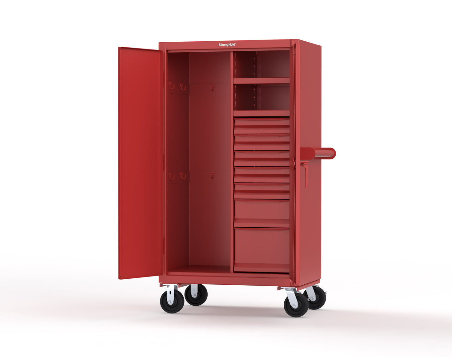 Extreme Duty 12 GA Mobile Rigging Cabinet with 7 Half-Width Drawers, 2 Shelves - 36 in. W x 24 in. D x 68 in. H - 35-242-7/5DB-CA-3001