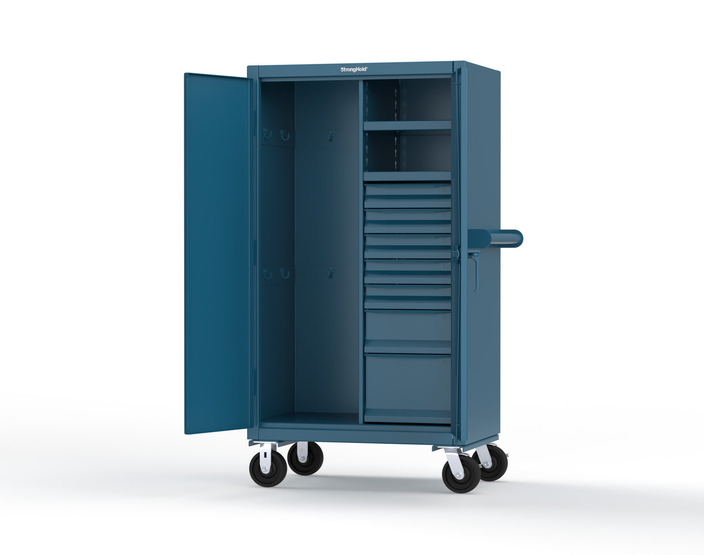 Extreme Duty 12 GA Mobile Rigging Cabinet with 7 Half-Width Drawers, 2 Shelves - 36 in. W x 24 in. D x 68 in. H - 35-242-7/5DB-CA-5001