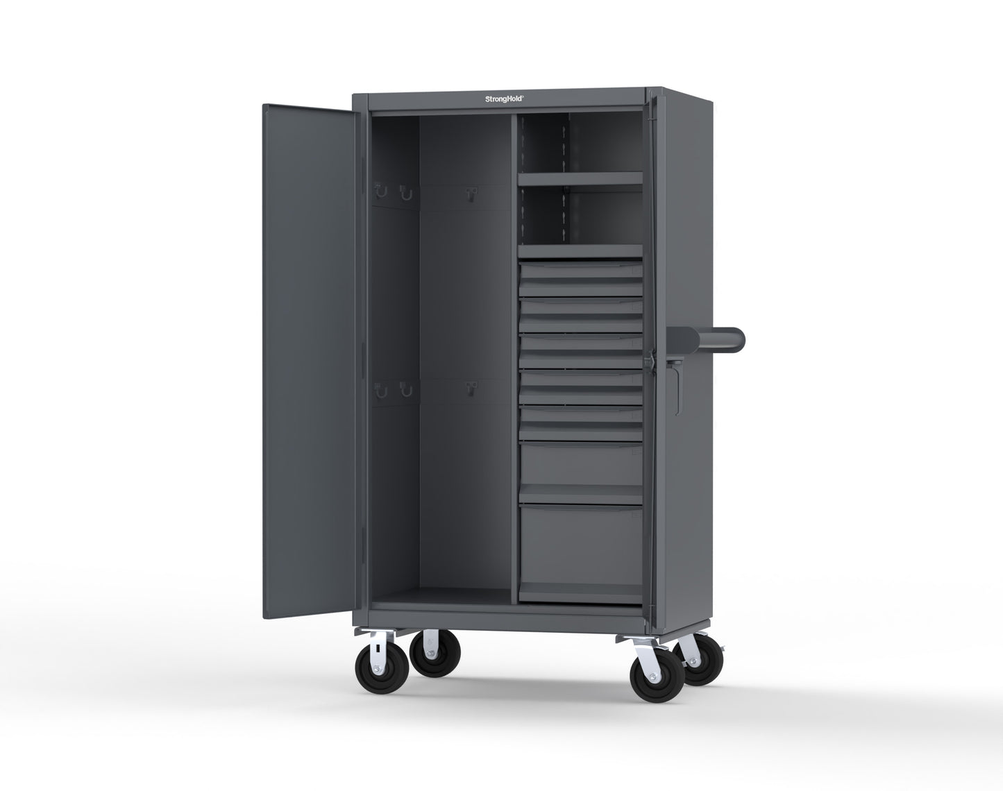 Extreme Duty 12 GA Mobile Rigging Cabinet with 7 Half-Width Drawers, 2 Shelves - 36 in. W x 24 in. D x 68 in. H - 35-242-7/5DB-CA-7024