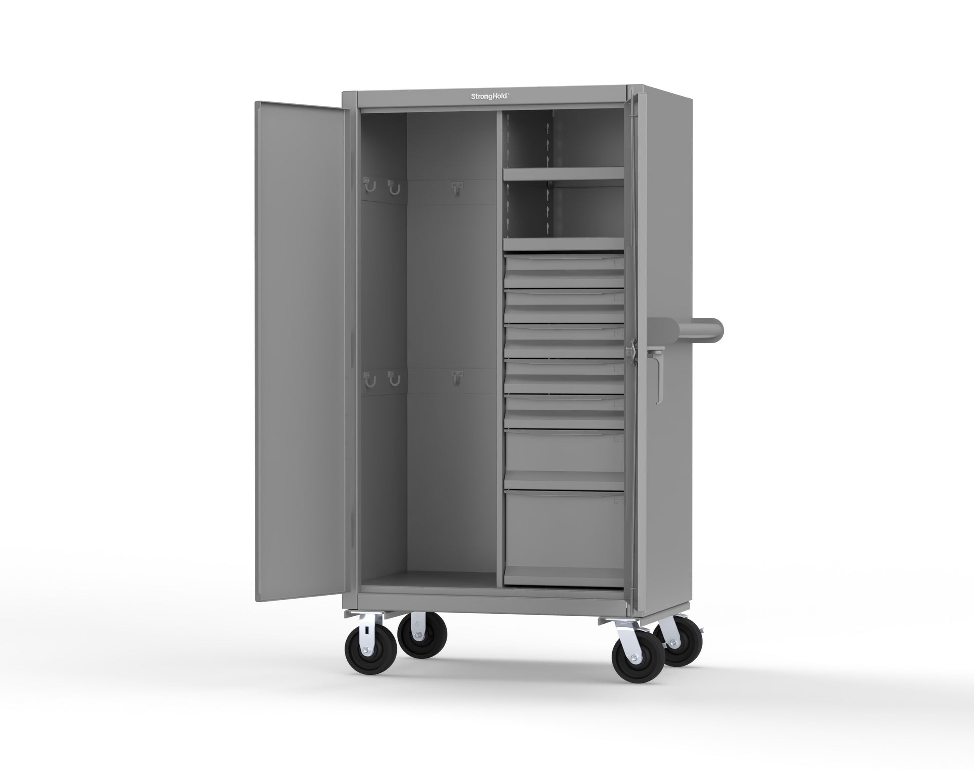 Extreme Duty 12 GA Mobile Rigging Cabinet with 7 Half-Width Drawers, 2 Shelves - 36 in. W x 24 in. D x 68 in. H - 35-242-7/5DB-CA-7037