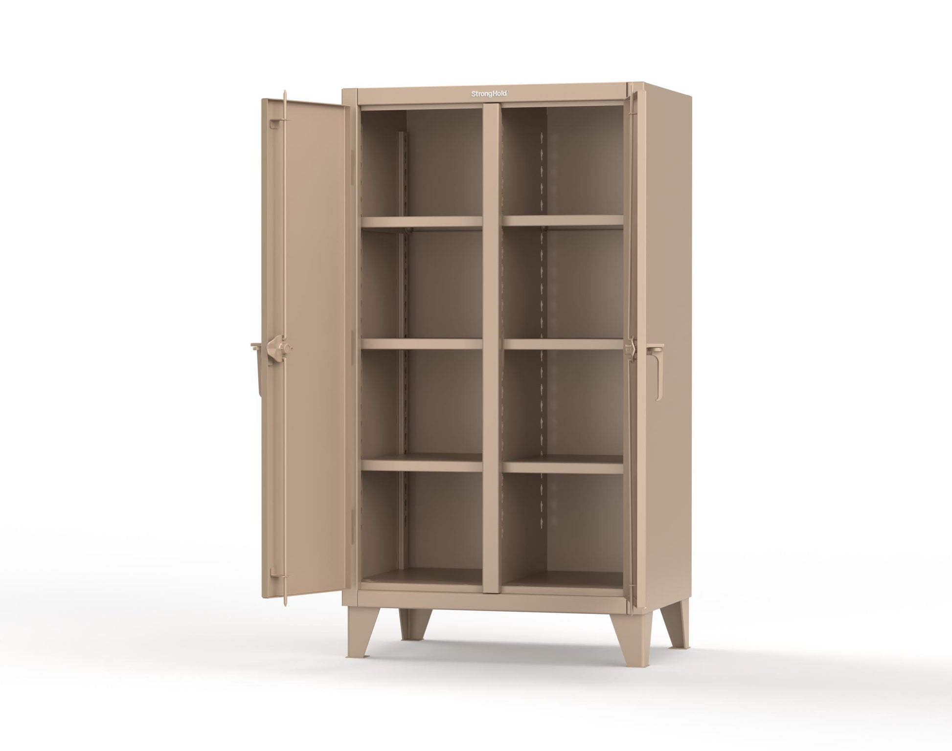 Extreme Duty 12 GA Double Shift Cabinet with 6 Shelves - 36 In. W x 24 In. D x 66 In. H - 35-DS-246-1019