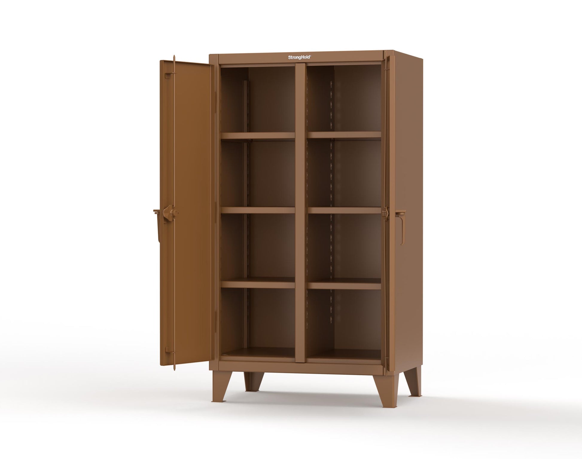 Extreme Duty 12 GA Double Shift Cabinet with 6 Shelves - 36 In. W x 24 In. D x 66 In. H - 35-DS-246-8008