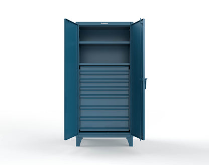 Extreme Duty 12 GA Cabinet with 7 Drawers, 2 Shelves- 36 In. W x 24 In. D x 78 In. H - 36-242-7DB-5001