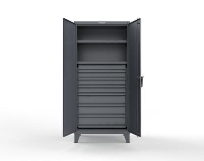 Extreme Duty 12 GA Cabinet with 7 Drawers, 2 Shelves- 36 In. W x 24 In. D x 78 In. H - 36-242-7DB-7024