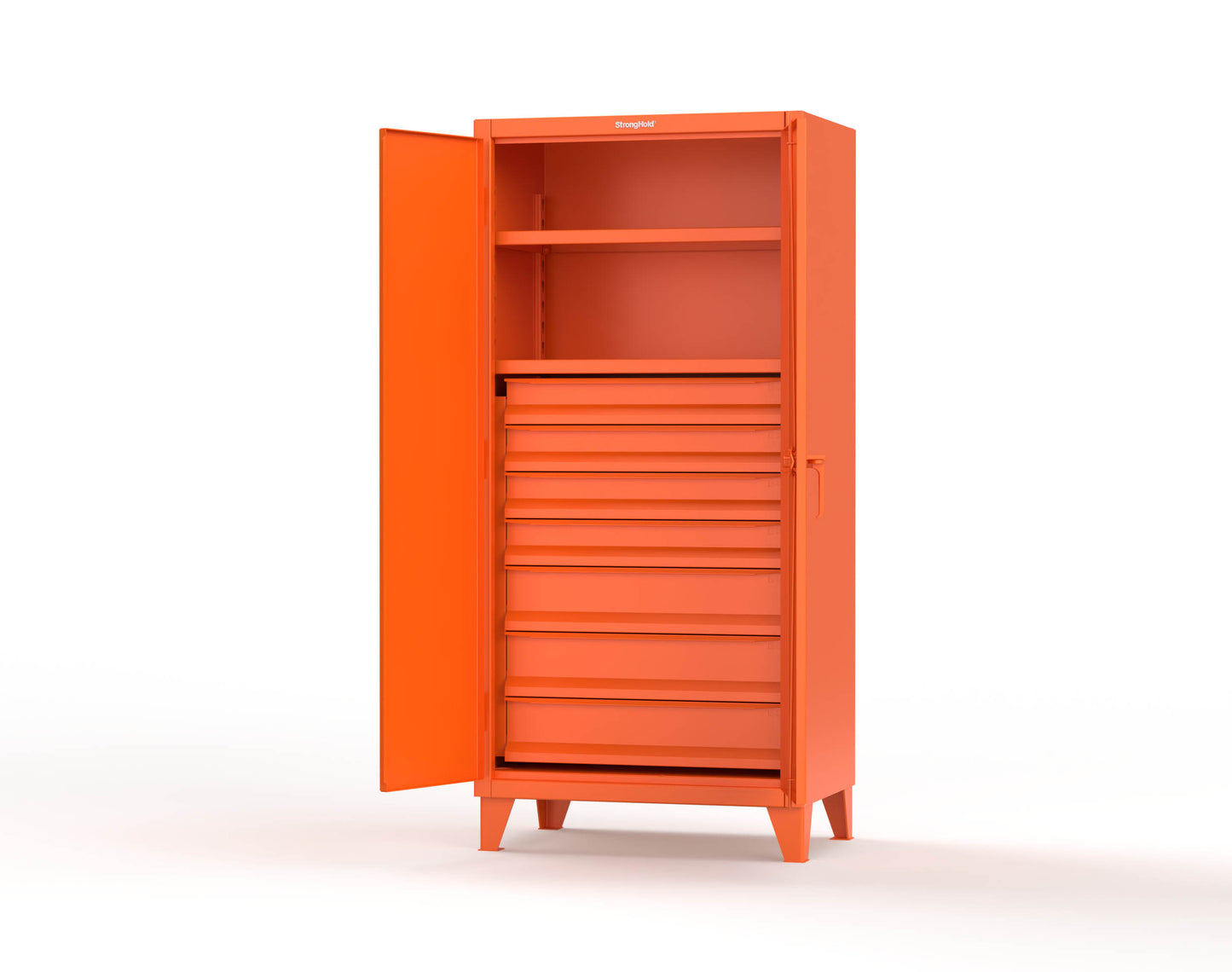 Extreme Duty 12 GA Cabinet with 7 Drawers, 2 Shelves- 36 In. W x 24 In. D x 78 In. H - 36-242-7DB-2009