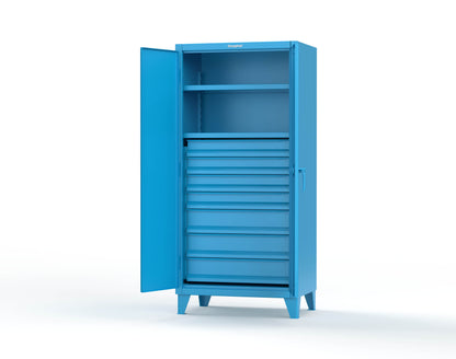 Extreme Duty 12 GA Cabinet with 7 Drawers, 2 Shelves- 36 In. W x 24 In. D x 78 In. H - 36-242-7DB-5012