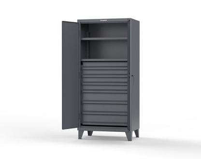 Extreme Duty 12 GA Cabinet with 7 Drawers, 2 Shelves- 36 In. W x 24 In. D x 78 In. H - 36-242-7DB-7024