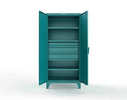 Extreme Duty 12 GA Cabinet with 3 Drawers, 3 Shelves - 36 In. W x 24 In. D x 78 In. H - 36-243-3DB-5021