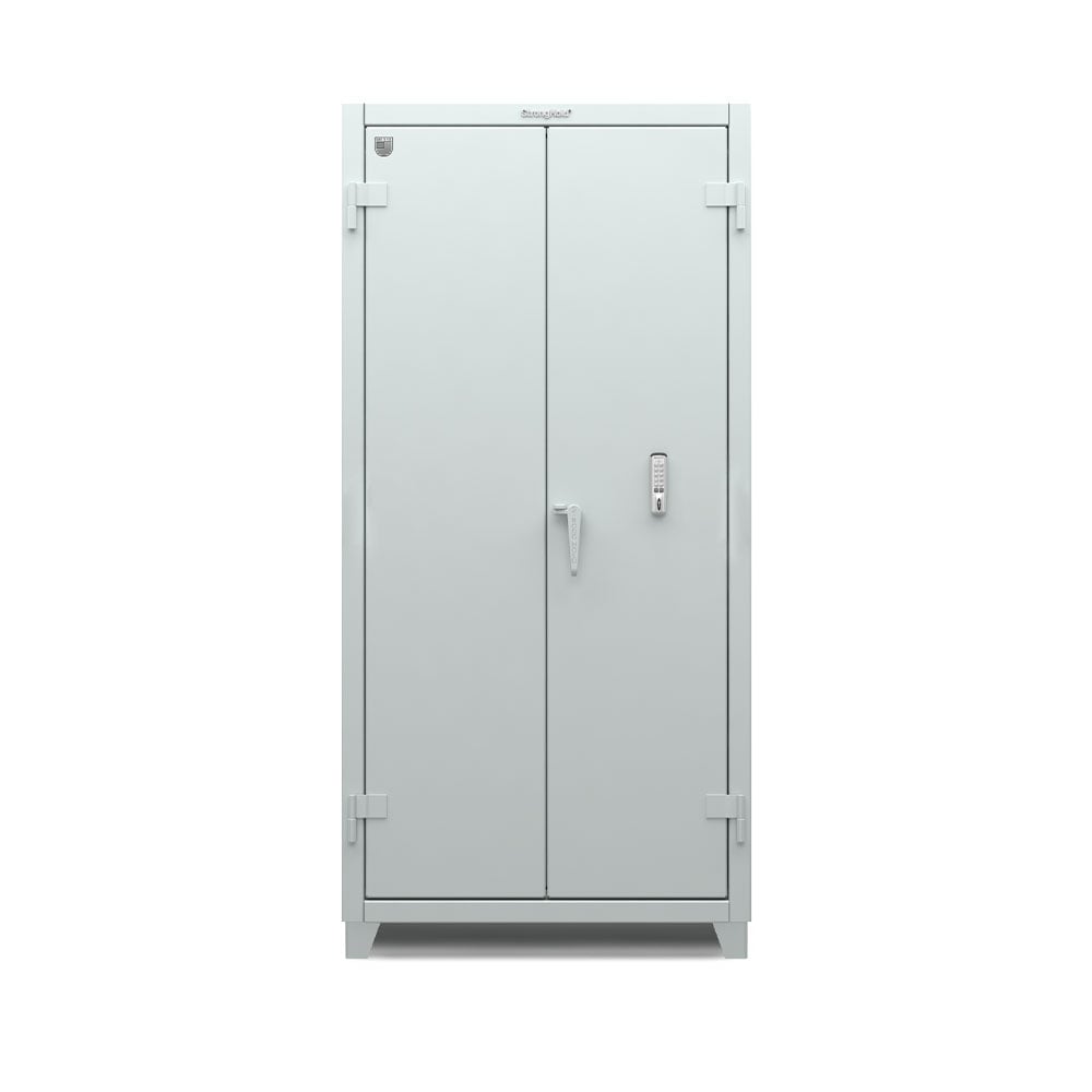 Extra Heavy Duty 14 GA Cabinet with 3 Shelves Secured by Keyless Entry Lock - 36 In. W x 24 In. D x 75 In. H