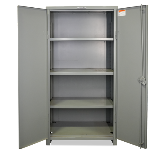 Extra Heavy Duty 14 GA Cabinet with 3 Shelves; 36 In. W x 24 In. D x 75 In. H