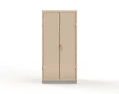 Extra Heavy Duty 14 GA Cabinet with 4 Shelves - 36 In. W x 24 In. D x 75 In. H - 36-244-L-1019