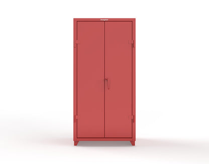 Extra Heavy Duty 14 GA Cabinet with 4 Shelves - 36 In. W x 24 In. D x 75 In. H - 36-244-L-3001